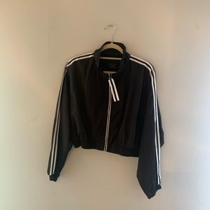 Love Tree Cropped Stripe Windbreaker